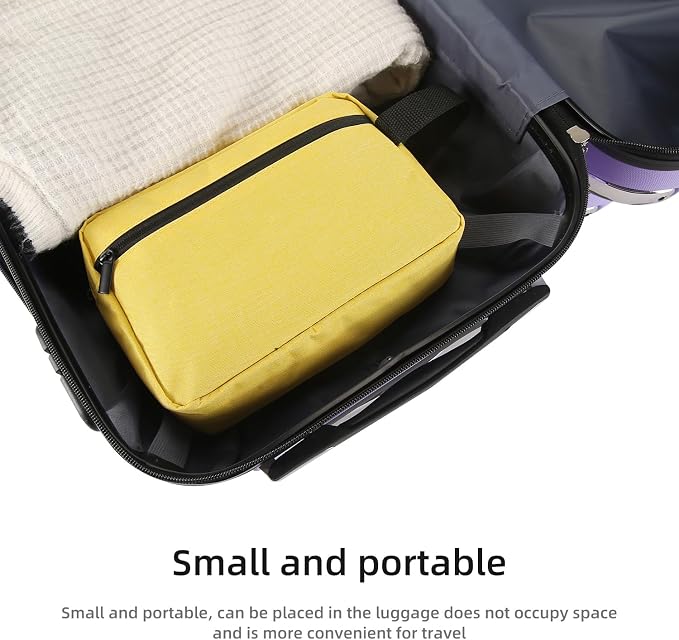 Icramsy Travel Toiletry bag Toiletry bag for women men Hanging Cosmetic bag Travel accessories for Women Men (Yellow) - Image 6