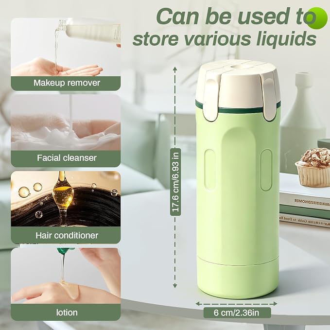 4 in 1 Travel Dispenser Bottle, 4 Pack 30ML Travel Bottles for Toiletries, 4 in 1 Travel Dispenser with Label, Leakproof & TSA Approved Portable Containers for Shampoo Lotion Conditioner Cream - Image 3