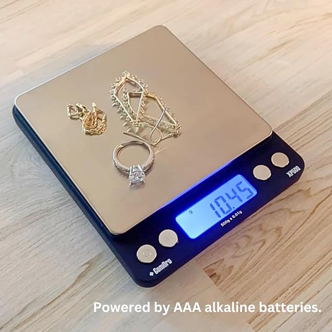 GemOro Platinum XP500 | Jewelers Pocket Scale | Countertop Portable Scale with Durable Precision | Digital Accurate Tool with Expert Professional Reading & Accuracy 500g x 0.01g Readability (Silver) - Image 7