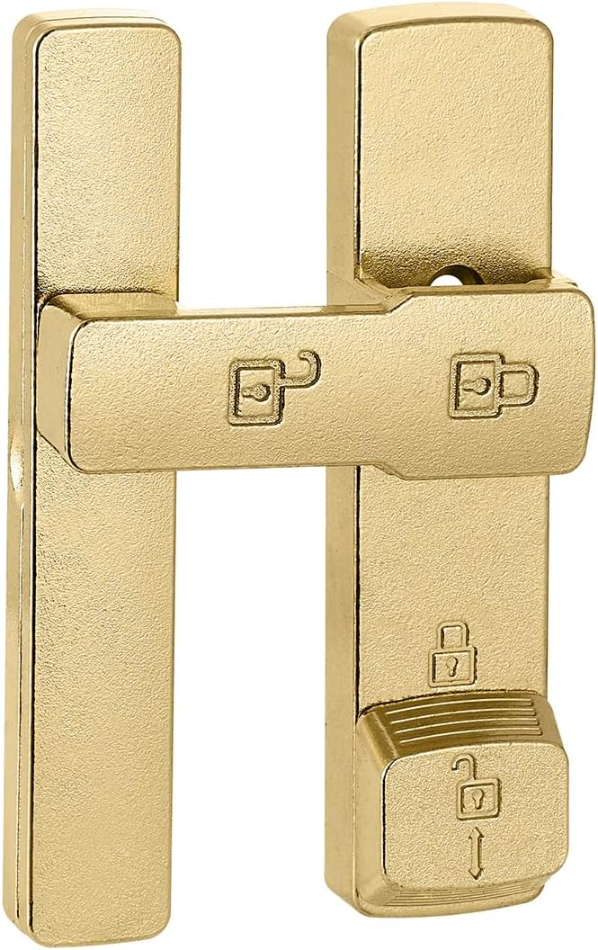 2 Packs Gold 180 Degree Barn Door Lock,Flip Gate Latches Hardware | Zinc Alloy Door Lock,Sliding Door Latches,for bedroom,drawer,pet enclosures,cabinet,garage,window - Image 8