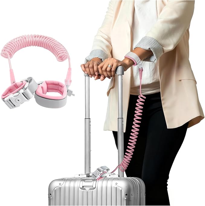 Cable Luggage Lock, Retractable Cable Lock Anti-Theft Travel Locks for Suitcase with Wrist Strap for Suitcases, Backpacks, and Carry-On Bags, Pink - Image 7