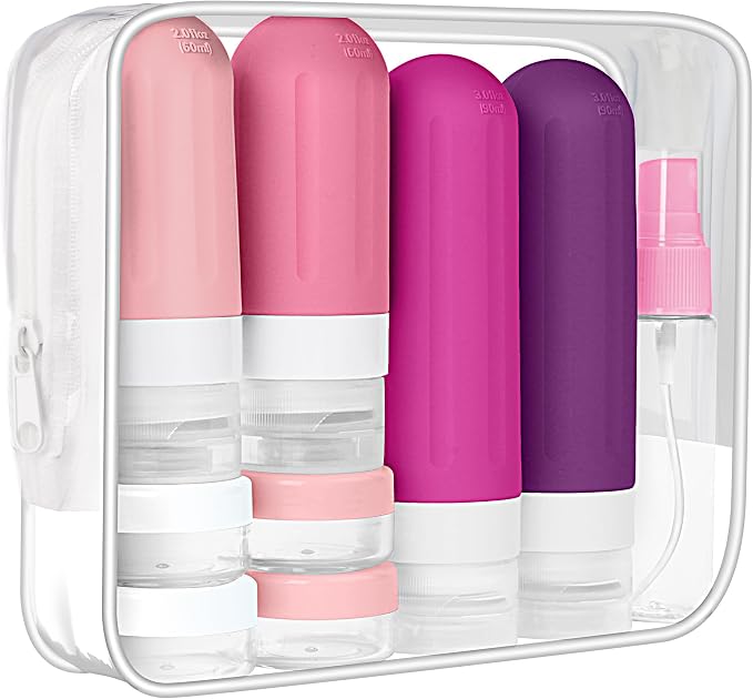 Landisun Travel Bottles for Toiletries 18Pack Travel Size Containers Toiletry Travel-Containers TSA Approved Leak Proof (Crimson) - Image 7