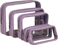 Remobia Hicol TSA Approved 5-Piece Diaper Bag Organizer Pouch Set Clear Waterproof TPU Kids Toiletry Storage Set Travel Packing Clutch Cube Bags for Baby Nursing (Purple) by Remobia+Hicol
