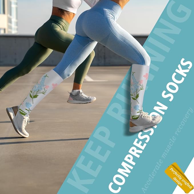 Compression Socks for Women & Men 6 Pairs | 20-30 mmHg Breathable & Moisture-Wicking Comfortable & Skin-Friendly Knee High Support Socks for Nurse, Travel, Pregnancy - Image 7
