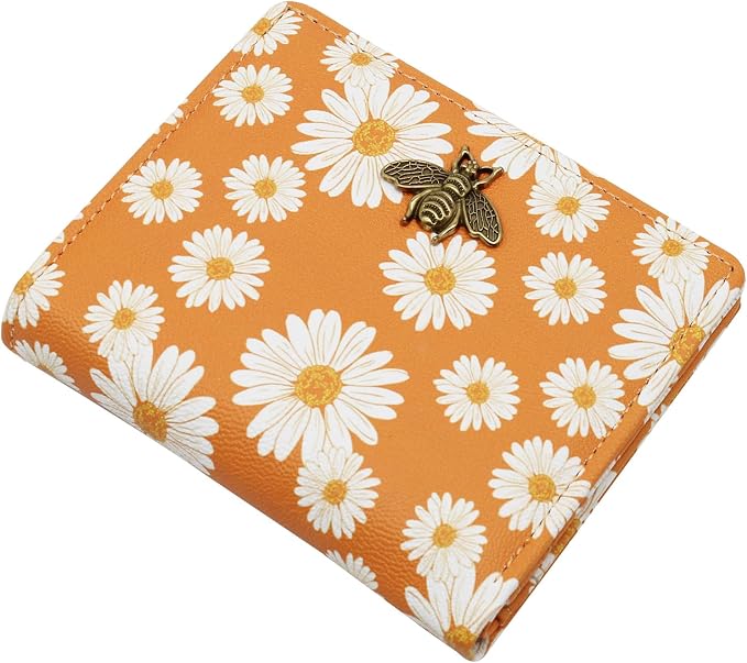 Small Women Wallet RFID Blocking Bifold Pocket Wallet Slim Compact Ladies Purse Mini Wallets For Women (Flower) by Altally
