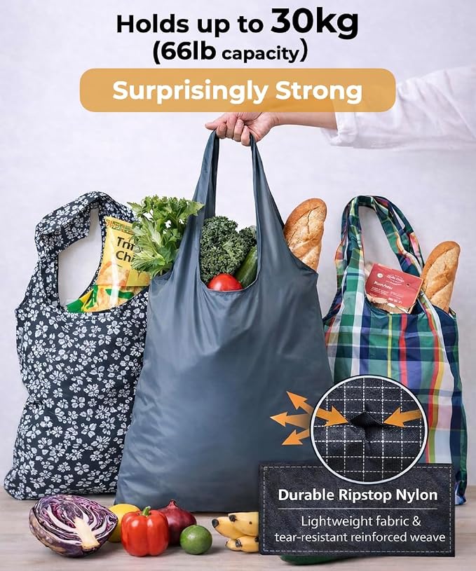 Compact Reusable Grocery Tote Bag – Lightweight, Foldable & Packable Shopping Bag for Travel - Image 7
