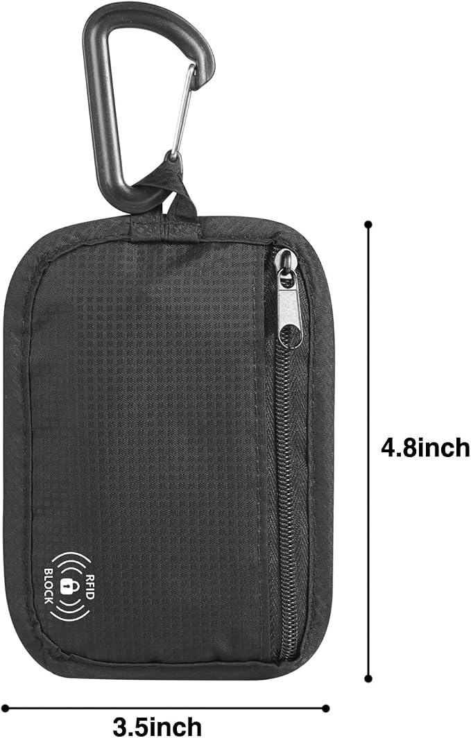 KOSMCCO RFID Blocking Clip Stash Pouch, Hidden Travel Wallet, Black | Minimalist, Hidden Travel Wallet for Cards & Cash, Slim Pickpocket-Proof Design, Everyday Carry - Image 7