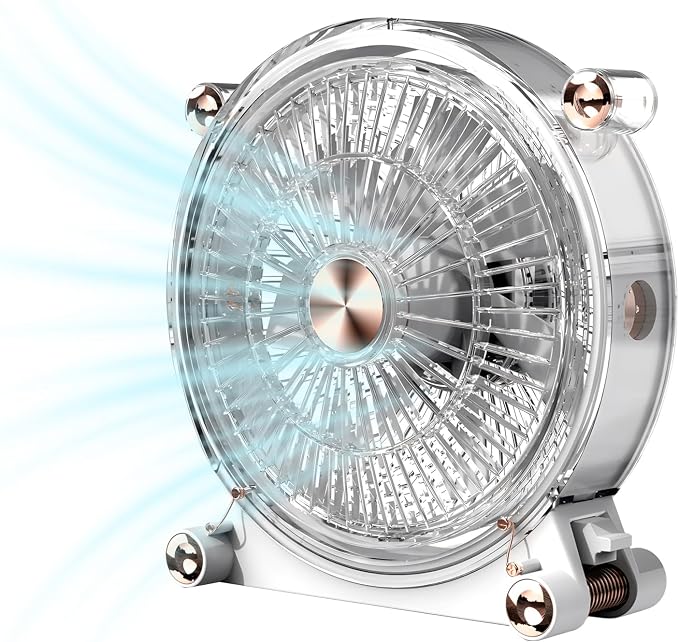 Desk Table Fan Electric Portable, USB Desk Fan, 3 Speed Quiet Personal Fan with 45° Adjustable Tilt, Mini Fan for Office Bedroom Travel, Lightweight & Compact, Easy Clean Design by Mottinhill