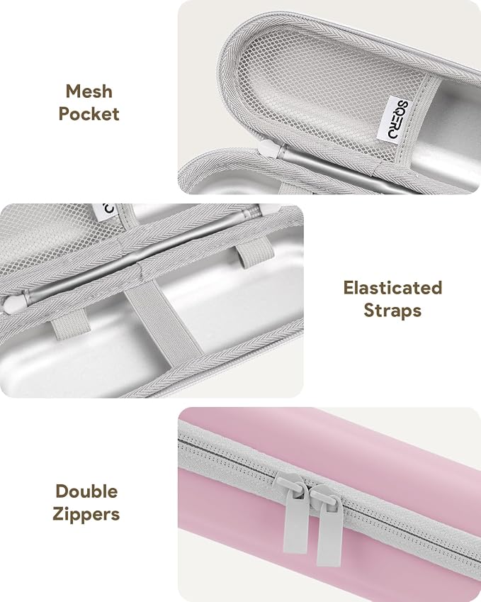 SQERO Electric Toothbrush Travel Case for Oral-B Pro/iO, Philips Sonicare/Aquasonic, Oral B Case for Brush Heads & Accessories, Portable Toothbrush Hard Carry Bag Waterproof PU - Image 4