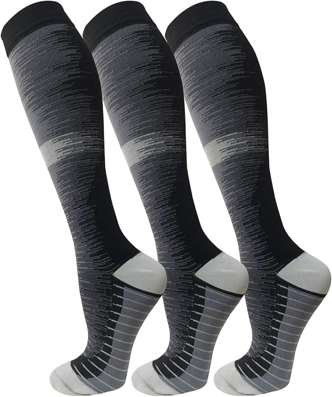 FuelMeFoot 3 Pack Copper Compression Socks - Compression Socks Women & Men Circulation - Best for Medical,Running,Athletic by FuelMeFoot