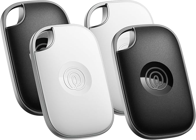 Life360 Tile Pro - Powerful Bluetooth Tracker, Key Finder and Item Locator for Keys Bags, and More. Both iOS and Android Compatible. Phone Finder. 4-Pack (Black/White) by Life360