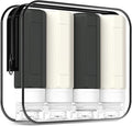 Redfly Travel Bottles for Toiletries, Tsa Approved 3oz Travel Size Containers, Leak Proof Travel Size Toiletries Bottles Silicone, BPA Free Refillable Shampoo Conditioners Essentials Kit, Black&White by Redfly