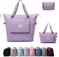 Large Capacity Foldable Travel Bag, Expandable lightweight Carry on Bag, Dry with Wet Separation Spor Duffel Bags (Purple) by Unknown