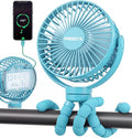 FRIZCOL Portable Stroller Fan, Use As Power Bank, 65H 12000mAh Battery Operated Fan Flexible Tripod Baby Car Seat Fans with Timming, Personal Mini Handheld/Desk/Small Clip On Fans For Stroller by FollowUsGetMoreInfoNow