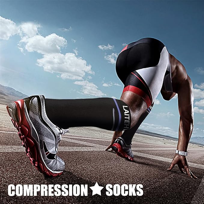 CHARMKING Compression Socks for Women & Men Circulation (3 Pairs) 15-20 mmHg is Best Support for Athletic Running Cycling - Image 2