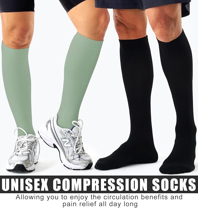 Compression Socks for Women & Men (3 pairs) - Best Support for Nurses, Running, Hiking, Recovery & Flight Socks - Image 2