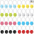32 Pack Combination Wire Lock 3 Digit Small Combo Luggage Number Cable Padlock Outdoor Waterproof Resettable Lock for School Gym Locker Travel Backpack Suitcase Storage (Assorted Color) by Moxweyeni