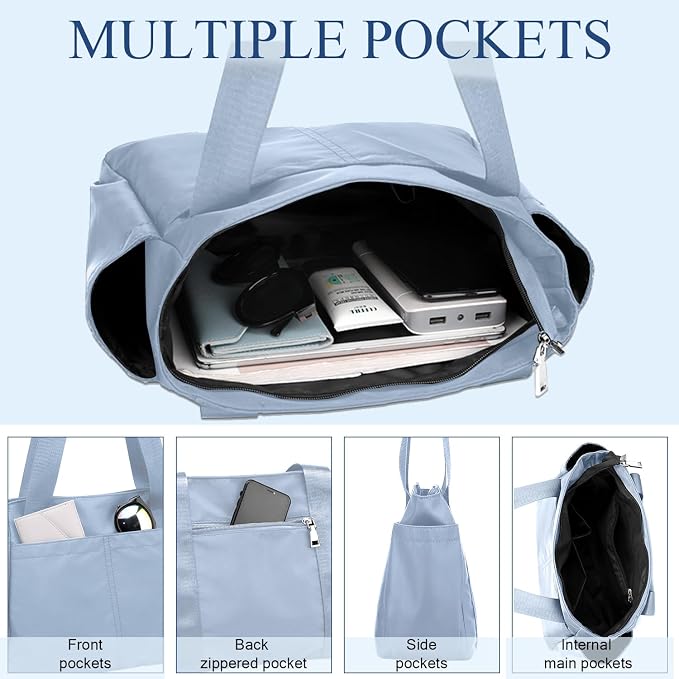 PlasMaller Carry On Travel Duffle Bag Packable Luggage Travel Gear Sports Gym Bags Lightweight Tote Shoulder Pack - Image 4