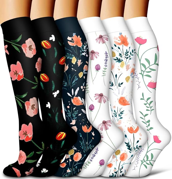 COOLOVER Copper Compression Socks for Women and Men(6 Pairs)-Best Support for Running, Athletic, Travel by COOLOVER