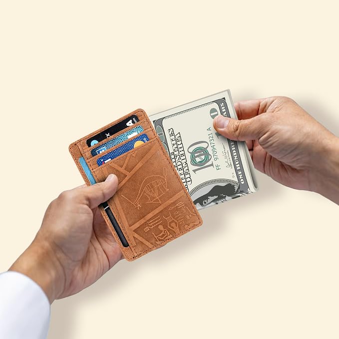 Oak Leathers RFID Blocking Leather Card Holder - Slim Minimalist Wallet - Image 4