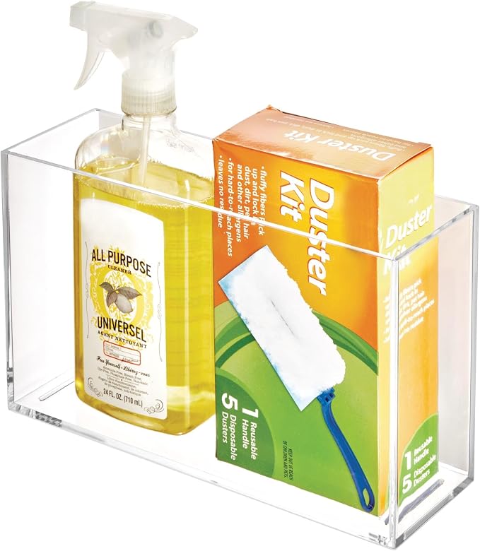 iDesign Affixx Collection Adhesive Organizer Bin, Clear | Clarity Organizer by iDesign