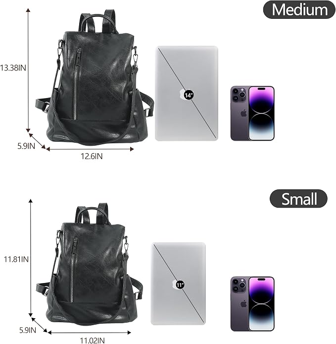 Small Women Backpack Purse PU Leather Anti-theft Casual Shoulder Bag Fashion Ladies Satchel Bags - Image 4