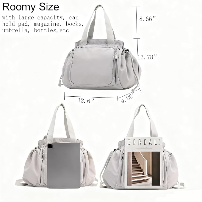 Tote Bag Large Capacity Lightweight Backpack with 15 Pockets Nylon Shoulder Bag for Car Travel Mother Bag - Image 3