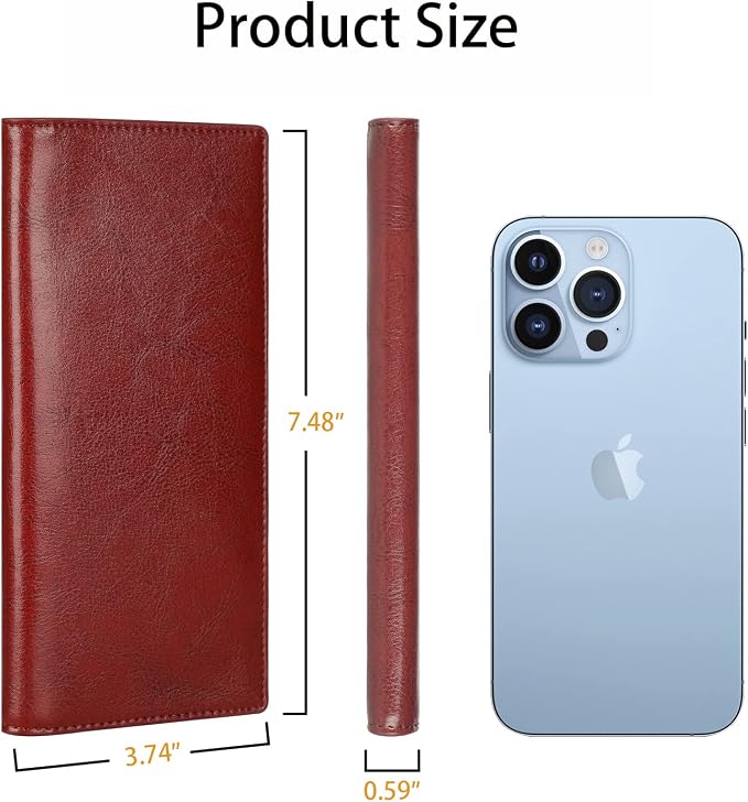 Ultra Slim Thin Leather Women Wallet RFID Blocking Credit Card Holder Bifold Long Ladies Billfold - Image 4