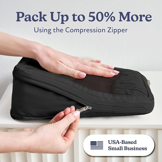 Vandel Space-Saving Compression Packing Cubes for Women 4-Pack Compressible | Luggage Packing Cubes for Travel Compression Organizer Bags, Carry On Suit Case, Space-Saving, Packing Cubes for Women - Image 2