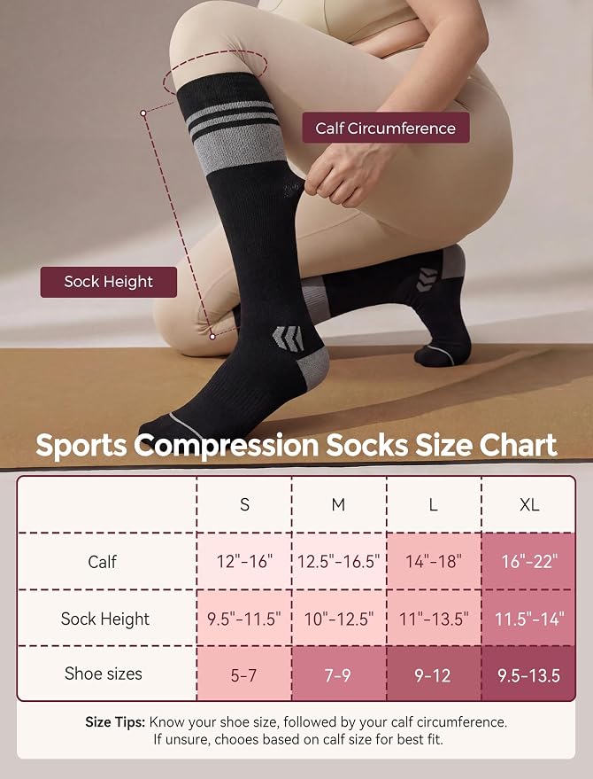 Momcozy Compression Socks for Women, 20-30 mmHg for Flying, Travel & Sports | 20-30 mmHg option: Enhanced support with zoned compression, Lycra fiber for lasting elasticity, silver-infused for freshness - Image 6
