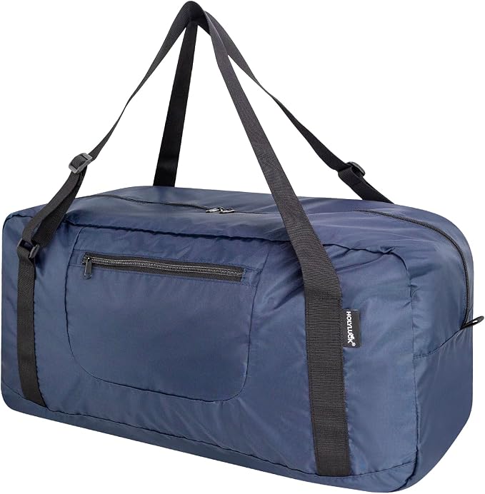 HOLYLUCK Foldable Travel Duffel Bag Luggage Great for Gym -55L, Navy Blue by holyluck