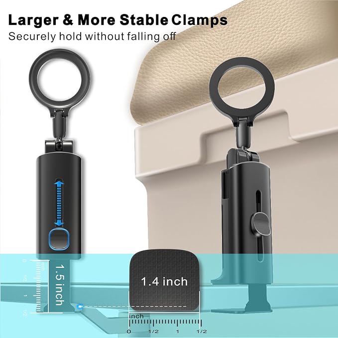 smofish Airplane Phone Holder Travel Essentials,Travel Phone Holder,for MagSafe Airplane, Magnetic Handsfree Airplane for iPhone 16 15 14 13 12 Stand Accessories for Travel and Business - Image 4
