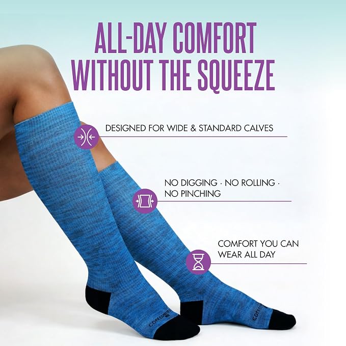 Crazy Compression Socks, Comfortable Support Socks for Recovery, Travel, Hiking, and Long-Hour Comfort w/Fun Designs - Image 2