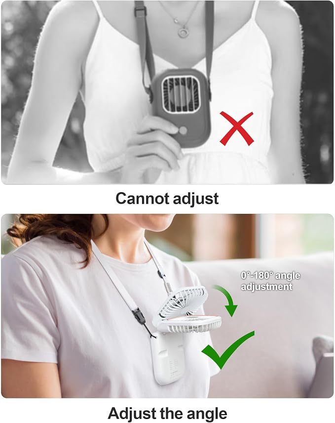 F-color Mini Portable Handheld Fan - Rechargeable Personal Purse Fan, White | Foldable Handle, Rechargeable Airflow Helps Cool Commutes, Beach Days, Desk Time, Outdoor Lines, Travel and Summer Walks - Image 8