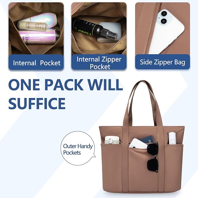 Tote Bag for Women,Large Handbag with Laptop Compartment, Shoulder Bag for Travel, Tote Bags for Work and Everyday - Image 3