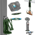 OMOTON TP02-Ultra Magnetic Action Camera Mount for DJI/GoPro iPhone，Green | Arca-type Adapter with 1/4" Screw, 4 in 1 Phone Tripod for Travel Vlog, Adjustable & Swivel, for iPhone 12-17 Series by OMOTON