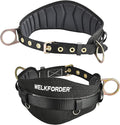Tongue Buckle Body Belt With Hot-Pressing Waist Pad and 2 Side D-Rings Personal Protective Equipment Safety Harness | Waist Fitting Size 30'' to 45'' for Work Positioning, Restraint by WELKFORDER