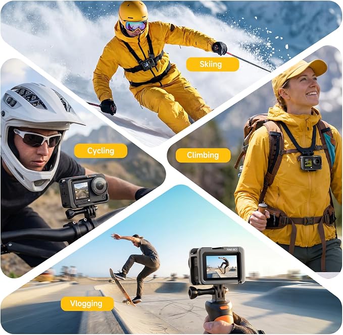 7RYMS 7RIG SC1 Camera Case for DJI Osmo Action 6(Lens Cap+Wrist Strap) | Full Metal Protective Cage with Cold Shoe, 1/4" Screw, DJI Osmo Action 6 Accessories for Cycling, Climbing, Skiing - Image 8