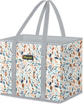 BALEINE 1PK Reusable Grocery Bags, Heavy Duty Shopping Tote Bag | 12'' Long Handles, Reinforced Bottom Keeps Upright, Fold Flat Storage, Water-Resistant Shopping Bag, Multiple Color Options by BALEINE