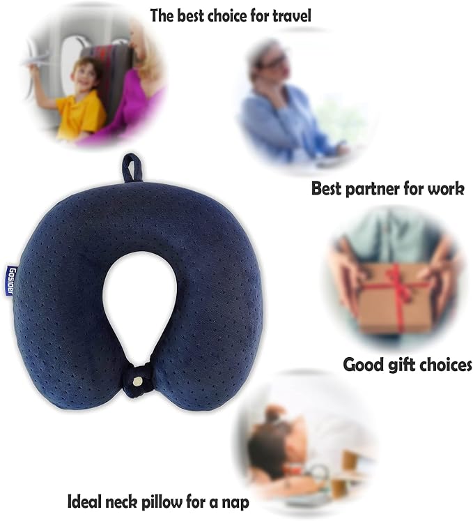 Memory Foam Travel Pillow, Comfortable Travel Neck Pillow U Shape, Support Neck and Head to Relieve Fatigue, Portable Neck Pillow Suitable for Planes, Trains, Self-Driving Cars - Image 5