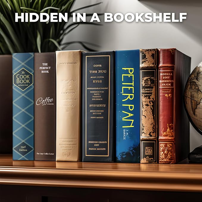 Book Safe with Combination Lock, Hidden Safe (9.5 x 6.2 x 2.2 Inch) with Fireproof Bag, Secret Diversion Safe, Hollow Book Box Hidden Storage, Money Safe Box for Cash (Peter Pan) - Image 4