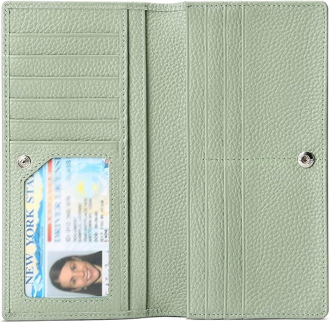 GOIACII Wallets for Women RFID Blocking Ultra Slim Leather Credit Card Holder Clutch by GOIACII
