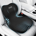 Coverado [Upgraded] Car Seat Cushion and Lumbar Support Pillow One Piece, Memory Foam Ergonomic Back Support Driving Seat Cushion for Back Pain, Non-Slip Washable Cushion for Car, Driver, Office by COVERADOAUTO