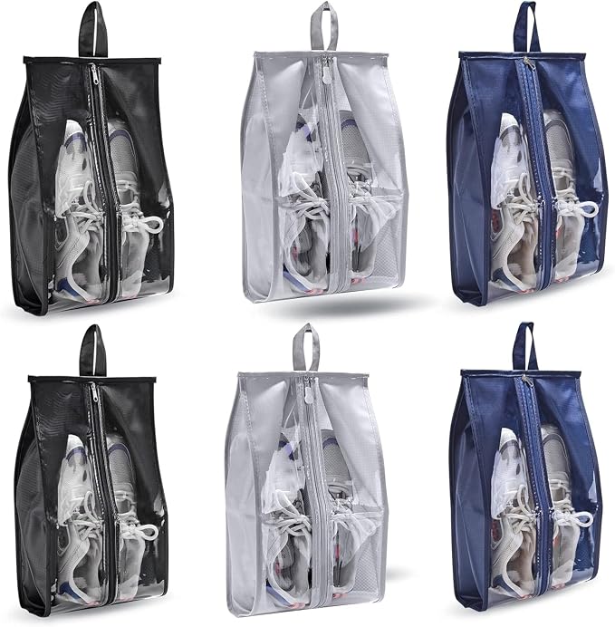 6 Pack Waterproof Travel Shoe Bags, Random Color Pouches by Unknown
