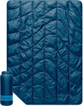 Rumpl Travel Puffy Ultra-Packable Blanket, Deepwater | Travel-Size Warmth and Comfort, Ultra-Packable Recycled Puffy Blanket with NanoLoft Insulation for Planes and Trains by Rumpl