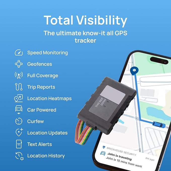 Brickhouse Security Livewire Dash GPS Tracker for Vehicles, Hardwired | Subscription Required, GPS Tracker with Real Time Tracking, Geofencing, Speed Alerts, Car Tracker, Wired to Dashboard - Image 7