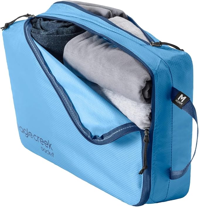 Eagle Creek Pack-It Isolate Extended Stay Set, Blue Dawn | Includes Shoe Sack, Medium Clean/Dirty Cube, 2 Medium Isolate Cubes, and 2 Large Cubes, Travel Essentials - Image 9