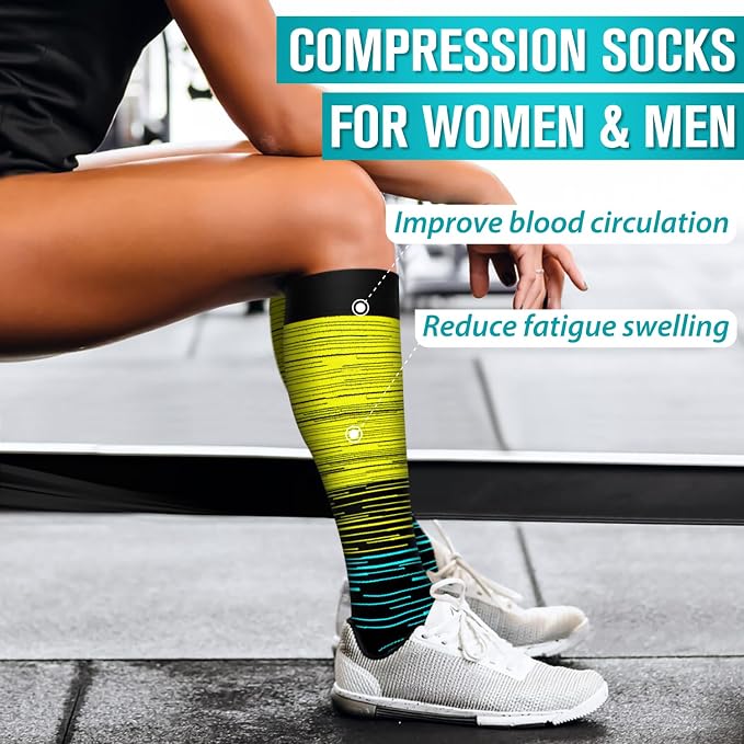 Copper Compression Socks for Women & Men (6 pairs) - Best Support for Nurses, Running, Hiking, Recovery - Image 3