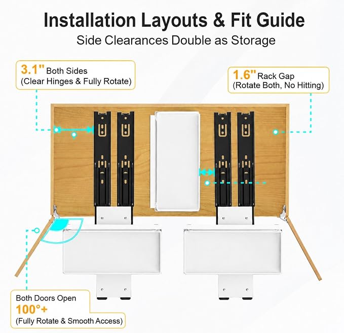 Vertical Spice Rack Pull Out - 1 Pack Spice Organizer for Cabinet | For Flat-Front Cabinets Only, Pull-Out Rotating Access, No-Drill Mount, Keeps Spices Visible Easy to Reach, Adjustable Height - Image 9