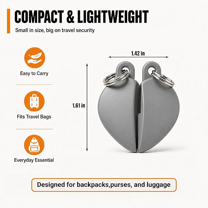 CyberNexus Zipper Clips, Anti-Pickpocket, Gray, 2-Pack | Anti-Theft Purse and Backpack Locks, Travel Safety Essentials - Image 2